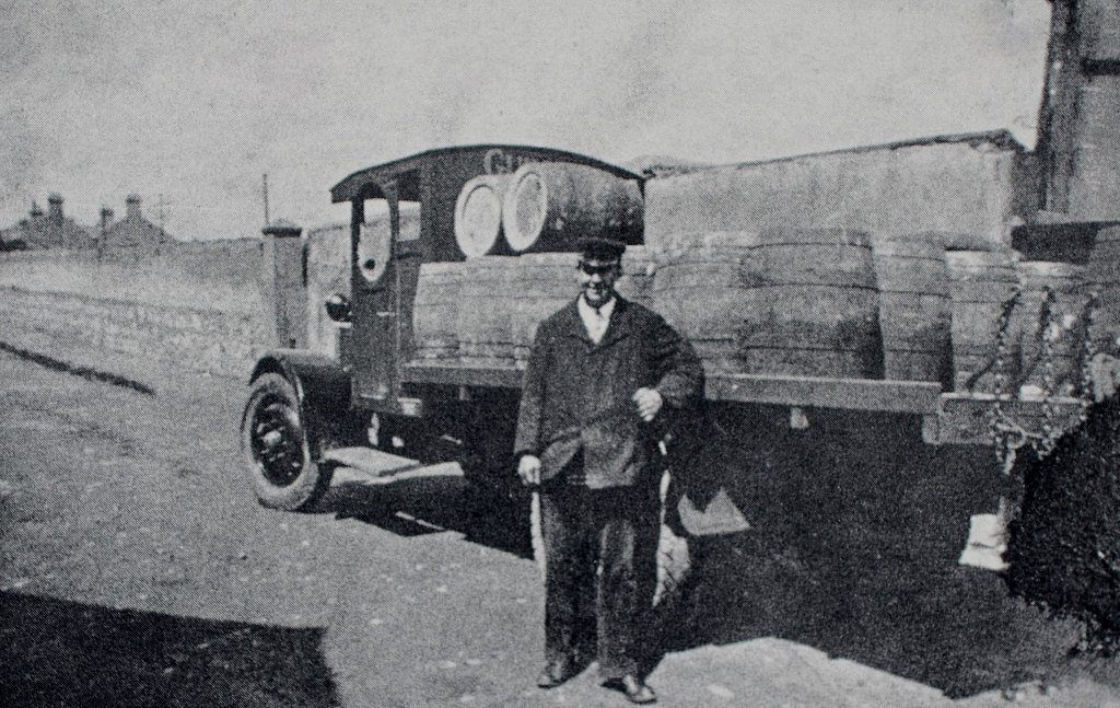 Beer delivery truck outside the train station - before the shops arrived. Source Derek Paine