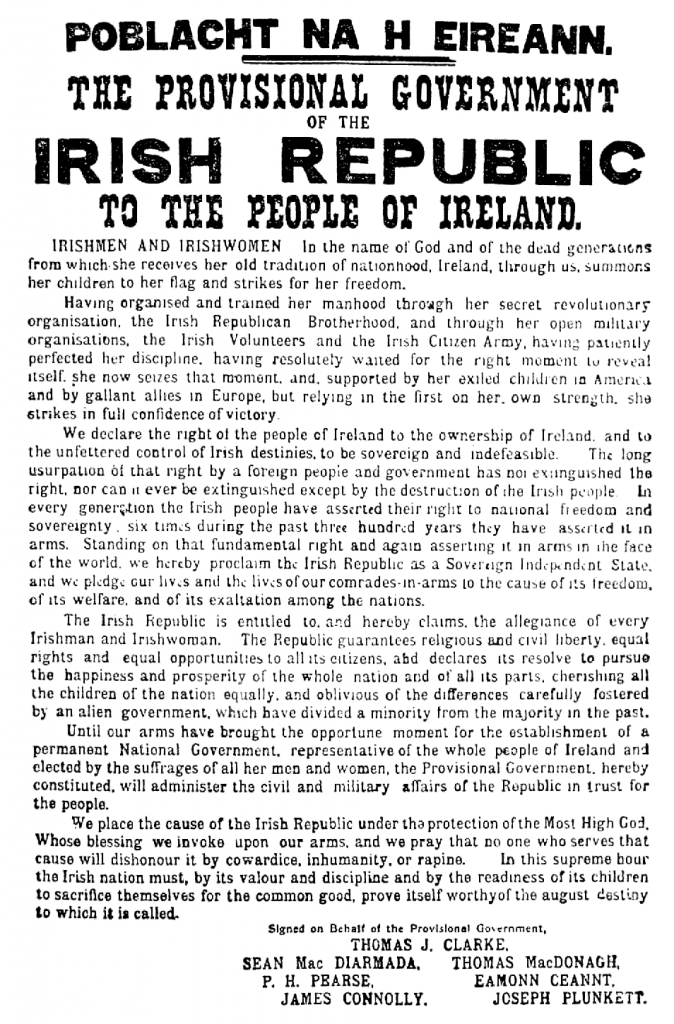 Irish Republic Proclamation 1916 Rising