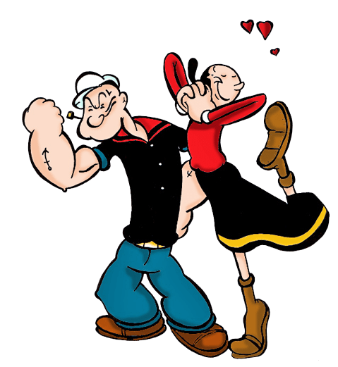 Popeye & Olive Love Valentine Dates Sailor